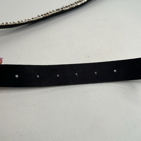 Lucky Brand women’s beaded slim belt black white brown size medium - Picture 8 of 9